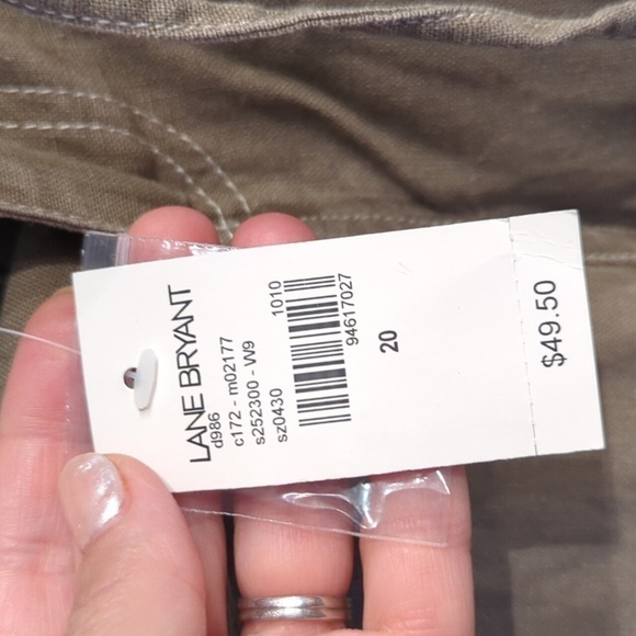 Lane Bryant NWT Linen Cotton Blend Capri Pants Size 20 - Picture 8 of 14